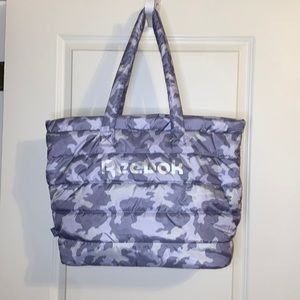 Reebok Gym tote. NWOT. Camo in shades of light purple and gray